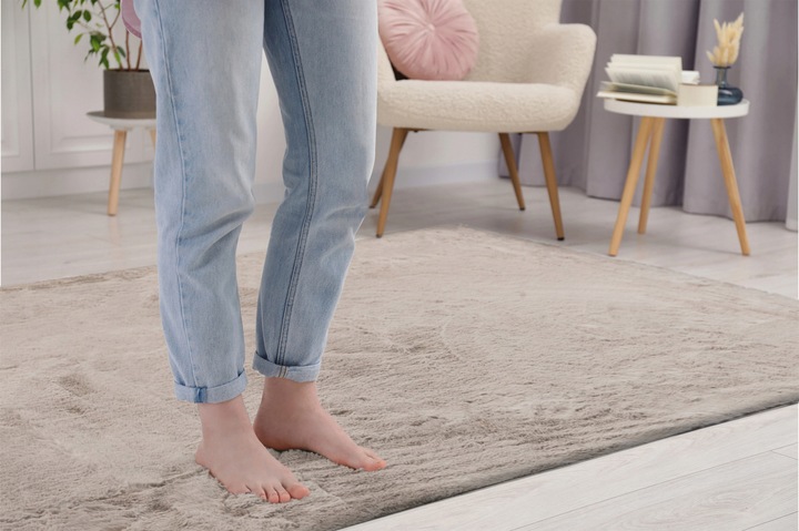 DYWAN PLUSZOWY MIĘCIUTKI RABBIT SHAGGY PLUSZ WŁOCHACZ FUTRO KRÓLIKA