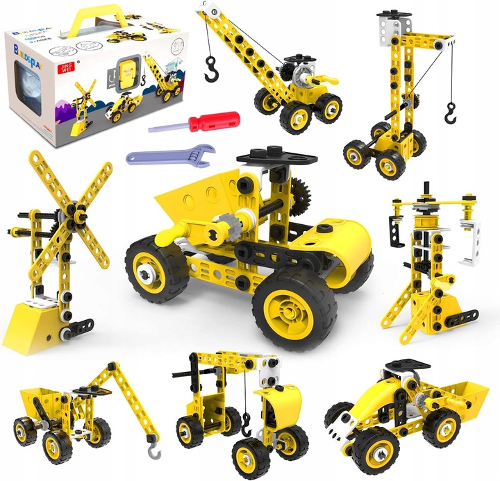 Klocki konstrukcyjne dla dzieci MEGA KONSTRUKTOR duży zestaw elementów