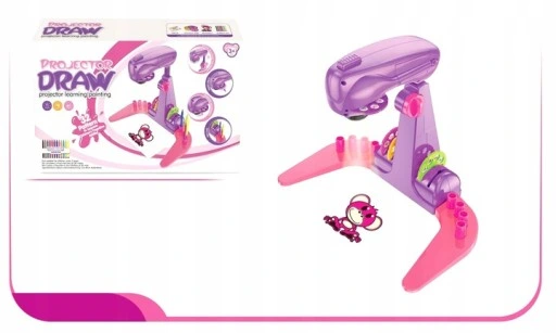 PROJEKTOR DO NAUKI RYSOWANIA RZUTNIK RÓŻOWY ZESTAW