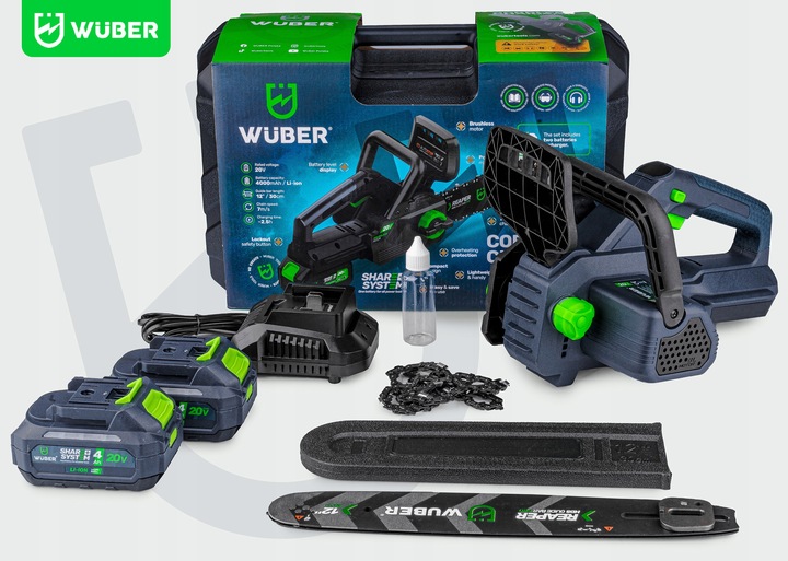 AKUMULATOROWA PILARKA PIŁA ŁAŃCUCHOWA GAŁĘZIÓWKA DO DREWNA 2X AKU