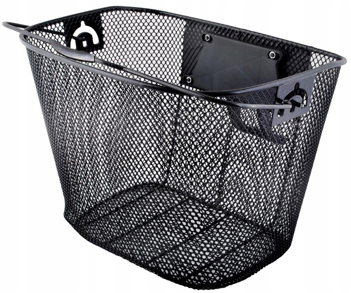 Kosz na rower METALOWY koszyk na kierownicę CLICK z uchwytem + WKŁAD