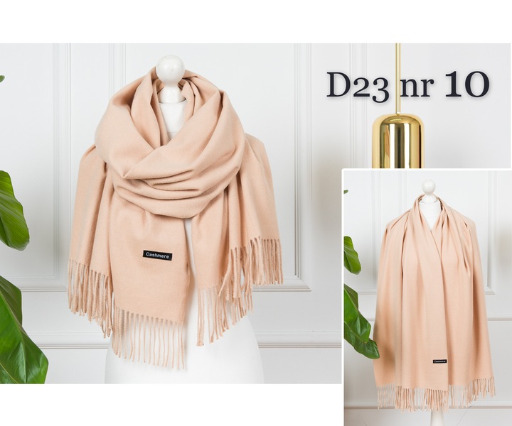 CIEPŁY SZAL KLASYCZNY SZALIK DAMSKI ELEGANCKI MODNY BRĄZOWY KOLORY