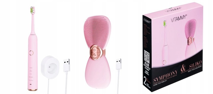 SZCZOTECZKA SONICZNA DO ZĘBÓW VITAMMY SYMPHONY + SZCZOTECZKA DO TWARZY