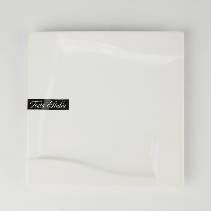 SERWIS OBIADOWY VIVA 18 EL DLA 6 OSÓB KWADRATOWY KPL TALERZY PORCELANOWYCH