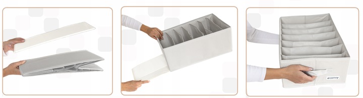 2x organizer XXL pudełko pojemnik na ubrania jeansy do szuflady