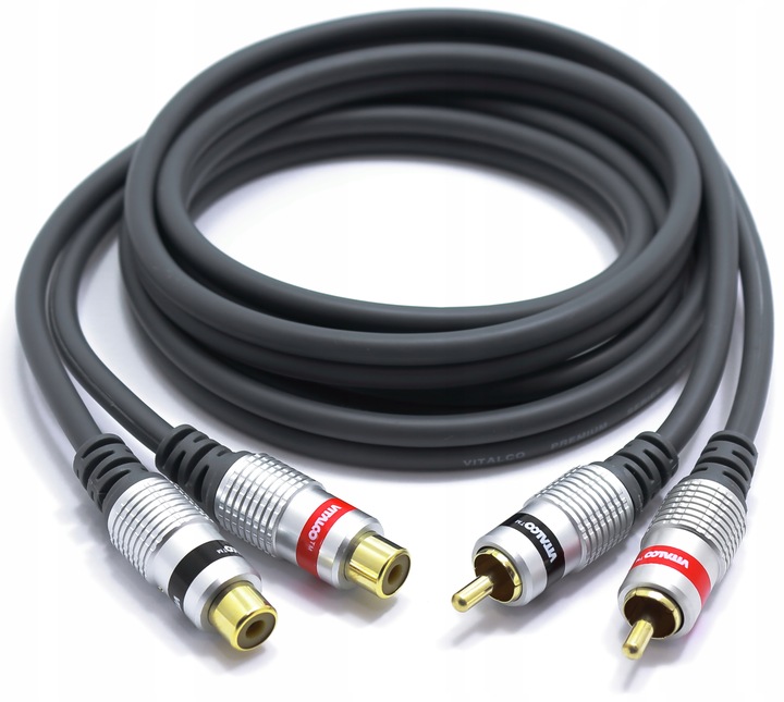 PRZEDŁUŻACZ RCA 2X CHINCH WTYK GNIAZDO VITALCO 1,5
