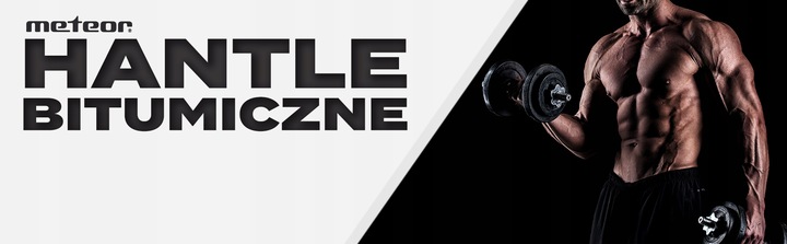 Hantle regulowane zestaw hantli bitumiczne stalowy gryf Meteor 2x 12,5 kg