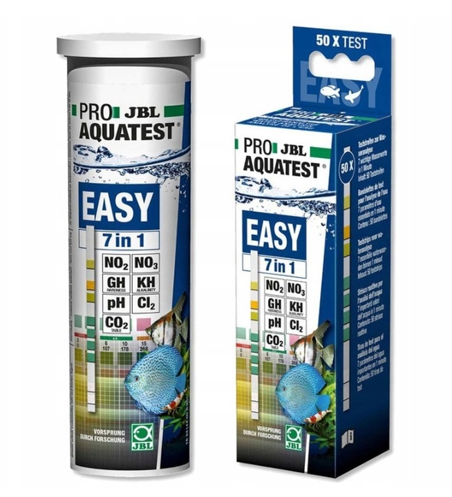 JBL TEST 7w1 DO AKWARIUM TESTY PASKOWE pH gH kH NO2 NO3 CL2 CO2 7in1