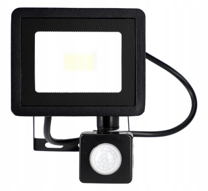 Naświetlacz LED SLIM 10W halogen z CZUJNIK RUCHU i zmierzchu reflektor