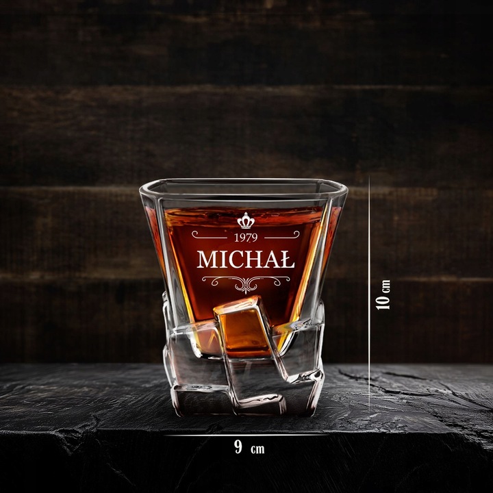 Szklanka do Whisky z Grawerem 250ml Prezent dla Faceta Chłopaka na Urodziny
