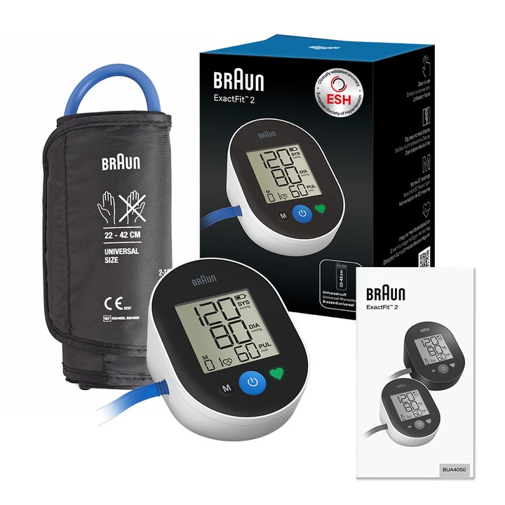 CIŚNIENIOMIERZ ELEKTRONICZNY NARAMIENNY BRAUN EXACTFIT2 BUA4050EU ESH APP