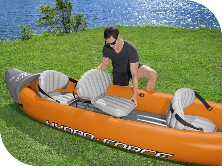 Kajak 3 osobowy Rapid Bestway 65132 Pompka Wiosła Torba NOWY MODEL 2024