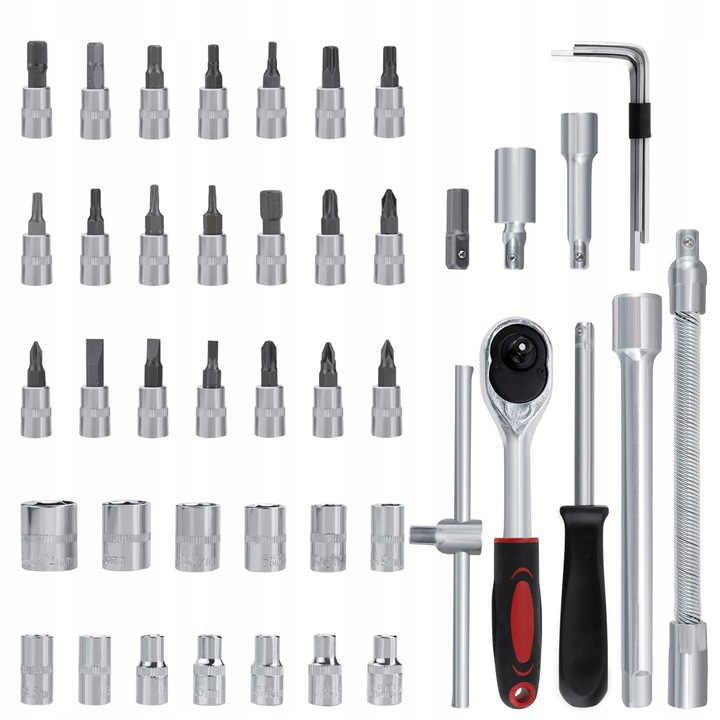 ZESTAW NARZĘDZI BITY KLUCZE INBUSY TORX WALIZKA NARZĘDZIOWA 46 ELEMENTÓW