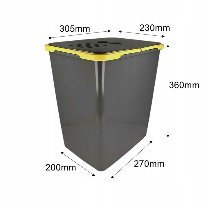 Zestaw koszy do segregacji śmieci 2x20L 2x8L do szafek min 50cm Merill