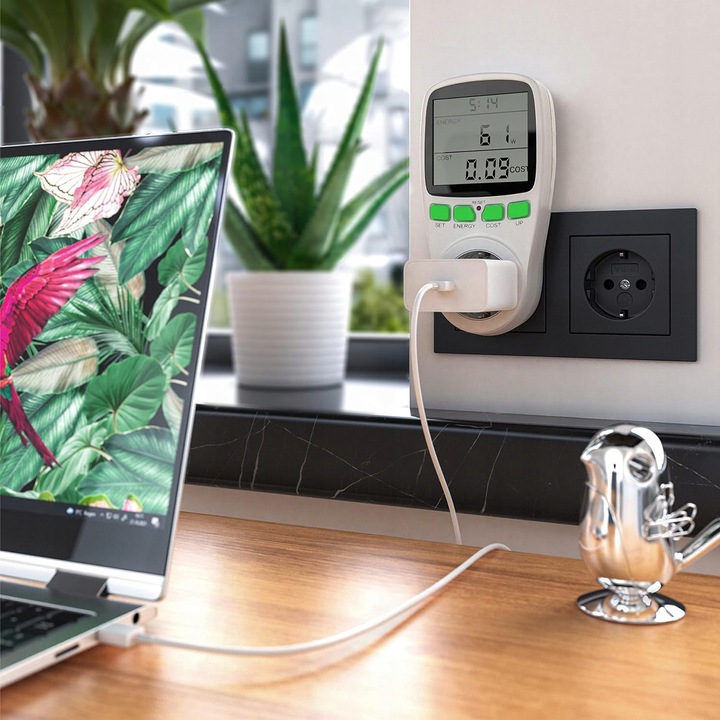 PRECYZYJNY MIERNIK LICZNIK ZUŻYCIA ENERGII POBORU PRĄDU WATOMIERZ