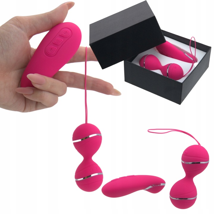 Wibrujące STYMULUJĄCE KULKI GEJSZY z pilotem MASAŻER 10 TRYBÓW WIBRACJI