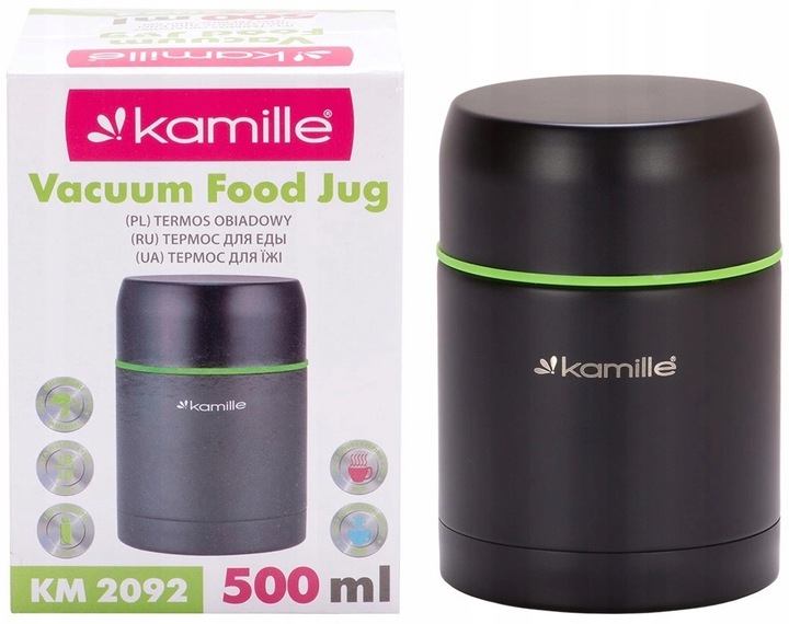 TERMOS OBIADOWY STALOWY LUNCH MISECZKA 500 ml 0,5l