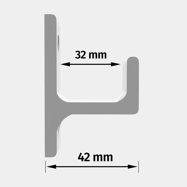 Wieszak na deskę do prasowania, uchwyt na deskę BIAŁY