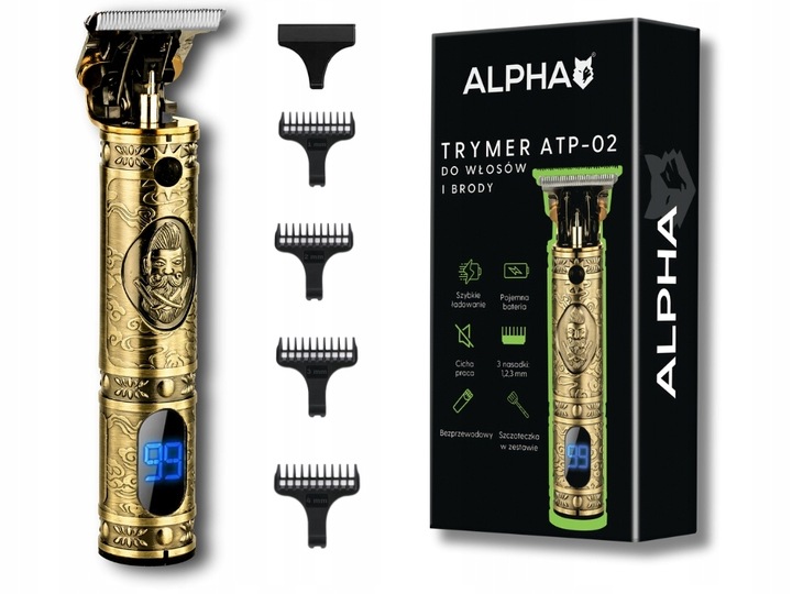 Maszynka do Strzyżenia i Golenia Włosów i Głowy - Trymer do Brody Alpha