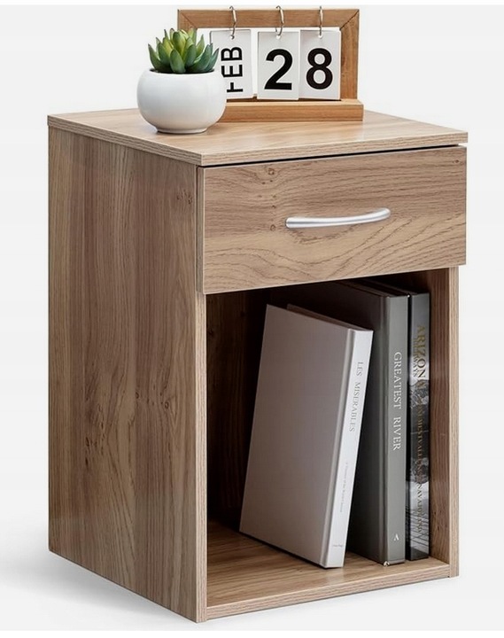 SZAFKA NOCNA STOLIK NOCNY jedna SZUFLADA 48cm SYPIALNIA SALON BIURO