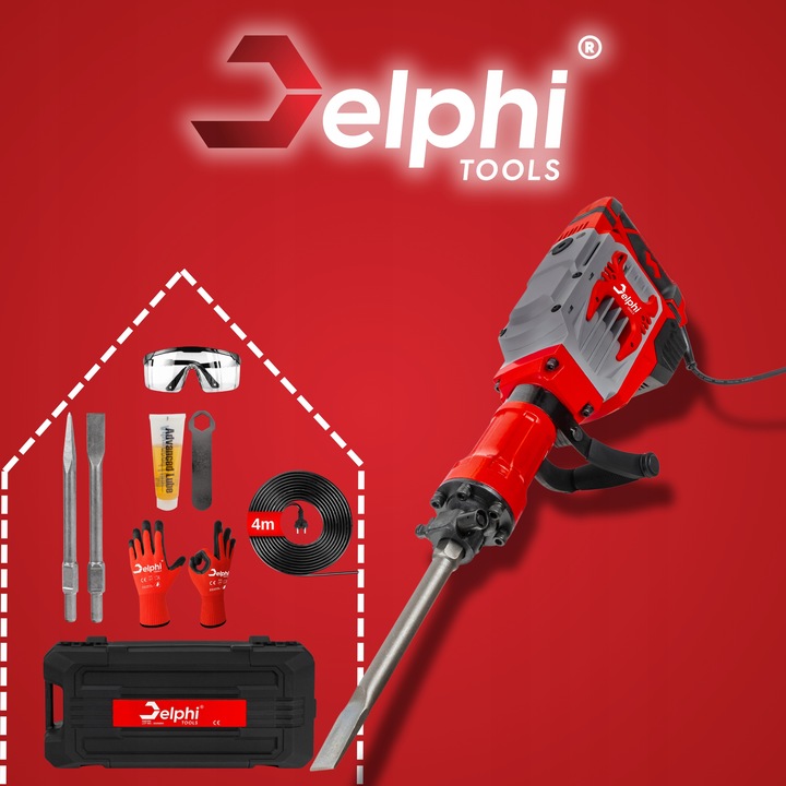 MŁOT WYBURZENIOWY 70J CHŁODZONY OLEJEM UDAROWY MOCNY UDAR HEX30 1600W