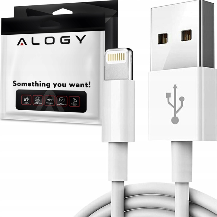 KABEL ALOGY SZYBKI USB DO LIGHTNING DO IPHONE 7 8 SE X XS 11 12 13 14 20W