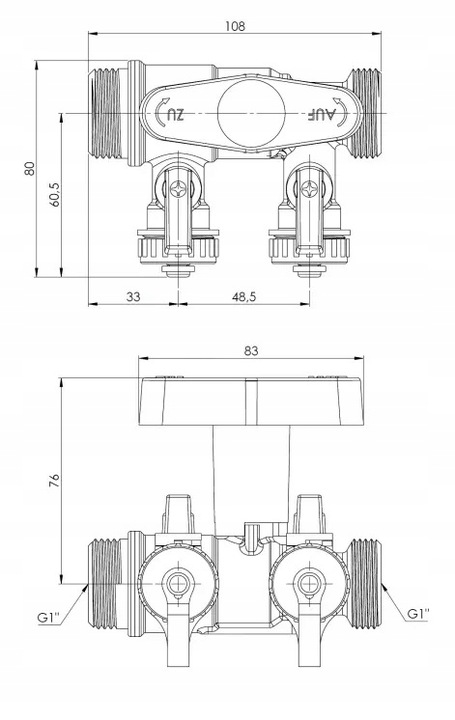 AFRISO Zawór do napełniania i płukania instalacji AFC armatura 1"
