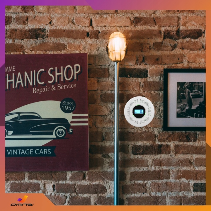 Czujnik czadu i dymu detektor tlenku węgla JKD 512COM certyfikowany