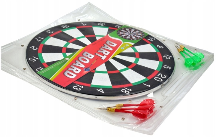 DART tarcza 43 cm lotki 6 szt gra Darts dwustronna