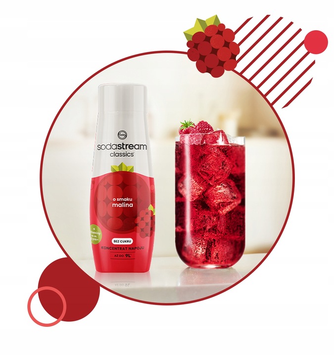 Syrop koncentrat do wody SodaStream Malina Bez Cukru 440ml