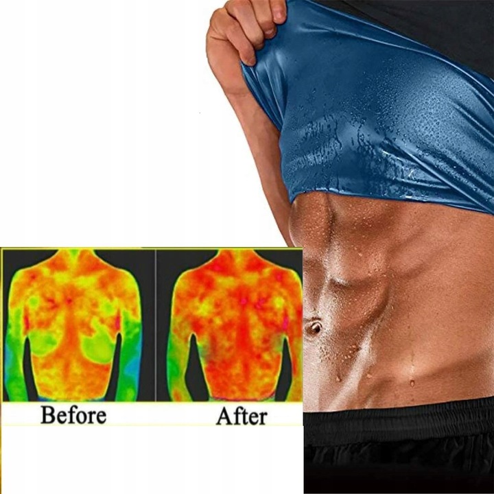 KOSZULKA MĘSKA TRENINGOWA SAUNA ODCHUDZAJĄCA L/XL