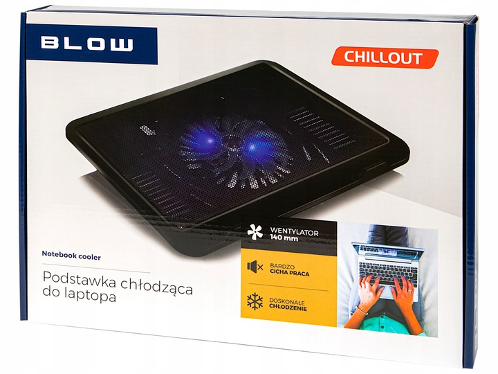 PODSTAWKA PODKŁADKA CHŁODZĄCA POD LAPTOPA LED USB STABILNA CICHA SOLIDNA