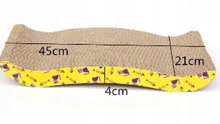 Drapak Dla Kota Legowisko Kartonowy Lodka 45cm - Wygodny, Stabilny, Eko