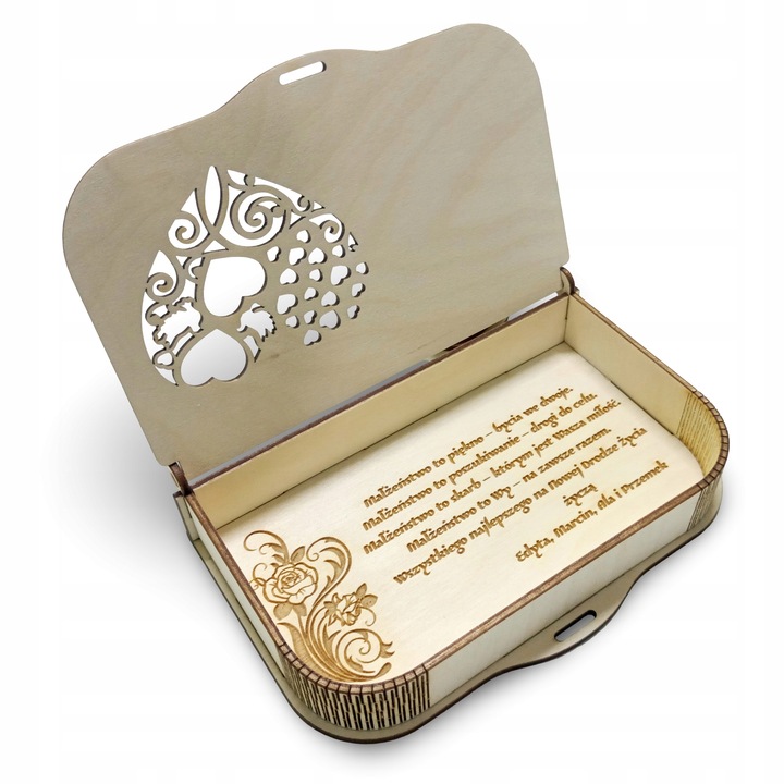 Pamiątka Ślub ślubna pudełko pieniądze breloczki na kopertę z breloczkami