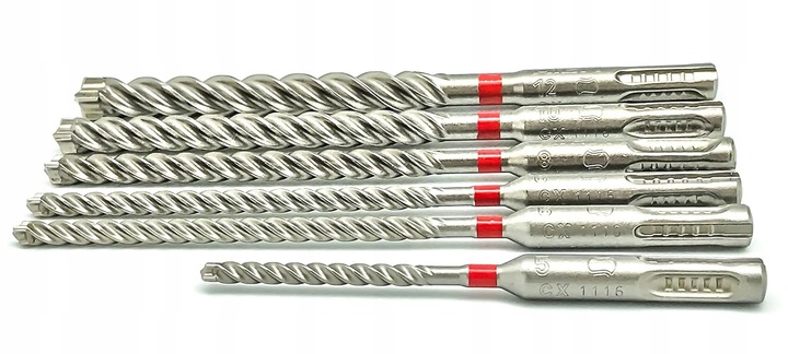 Zestaw wierteł SDS Plus Hilti do betonu żelbetu 6 sztuk TE-CX M1