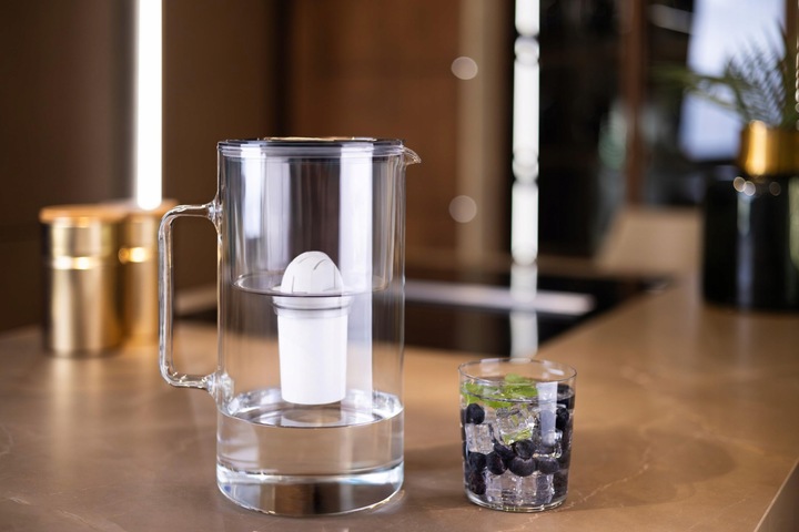 Dzbanek filtrujący szklany Wessper 3l D2 BOROSILICATE czarny + 1x