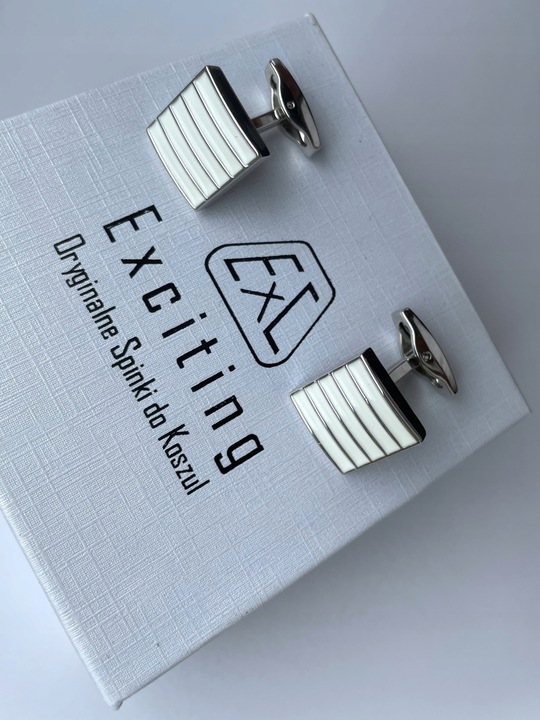 Srebrne spinki do mankietów EXC Mózg Umysł Mensa dla Inteligenta Uczonego