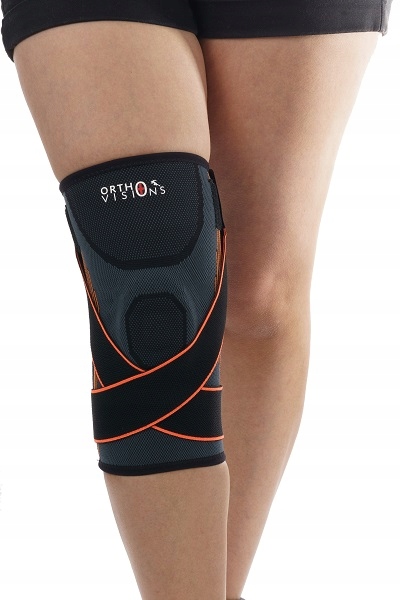 ORTEZA KOLANA STABILIZATOR WSPARCIEM RZEPKI OPASKA NA KOLANO ELASTYCZNA