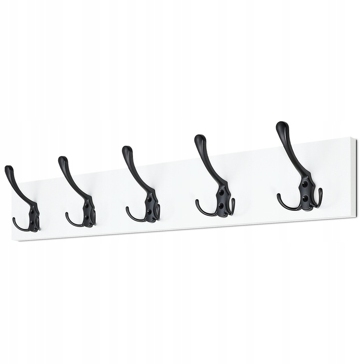 KLASYCZNY WIESZAK NA UBRANIA ŚCIENNY WIESZAK DO PRZEDPOKOJU Z 5
