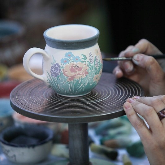 Łyżeczka Ceramiczna 13,8 cm, Kotek, Ceramika Artystyczna Bolesławiec.