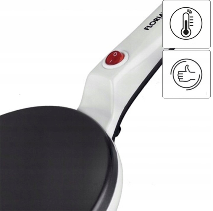 NALEŚNIKARKA ELEKTRYCZNA FLORIA BIAŁA 20CM 700W