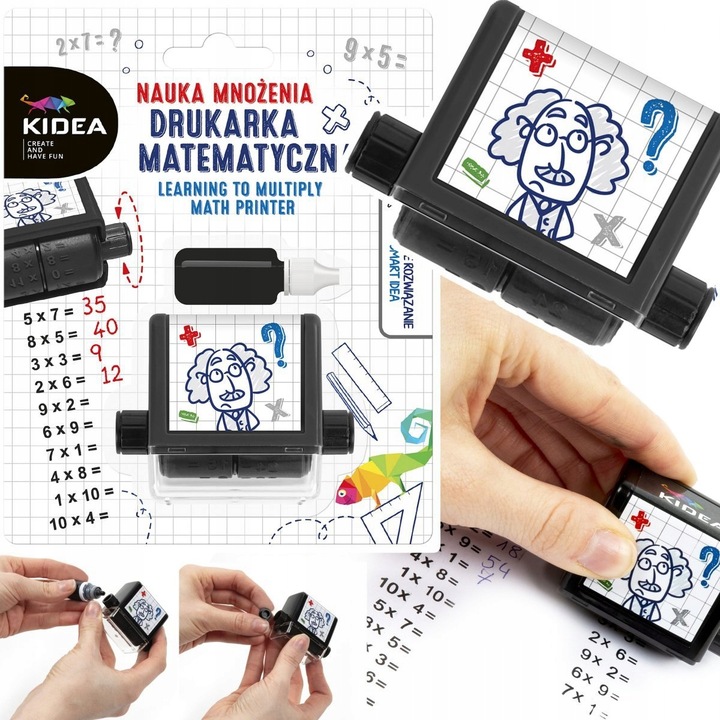 3x DRUKARKA MATEMATYCZNA NAUKA MNOŻENIE DODAWANIE ODEJMOWANIE KIDEA