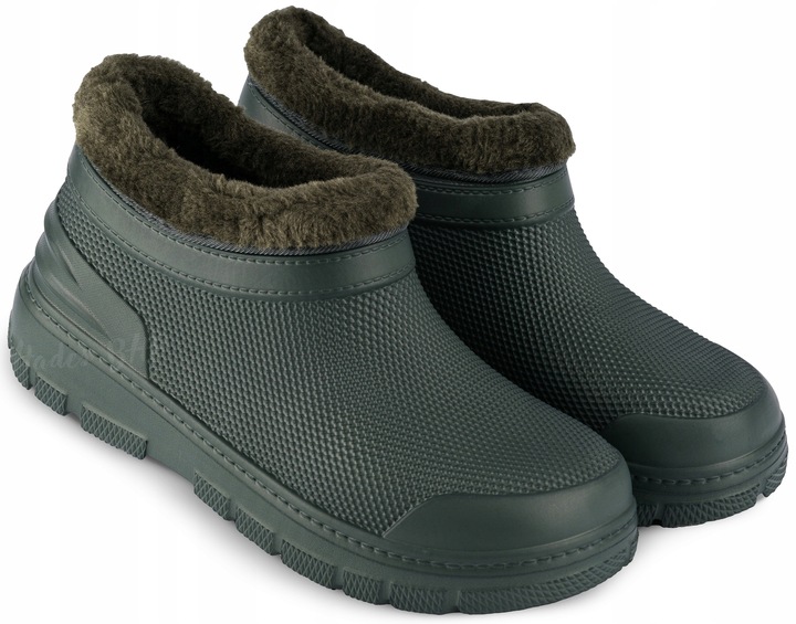 KALOSZE DAMSKIE OCIEPLANE krótkie piankowe zimowe lekkie chodaki EVA