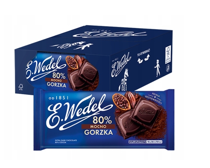 E.WEDEL CZEKOLADA MOCNO GORZKA 80% KAKAO 80g
