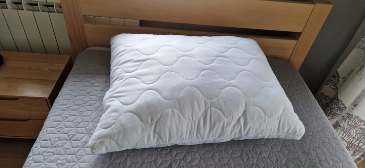 2x PODUSZKA 70x80 ANTYALERGICZNA PIKOWANA ZAMEK 1100g Gruba i Puszysta