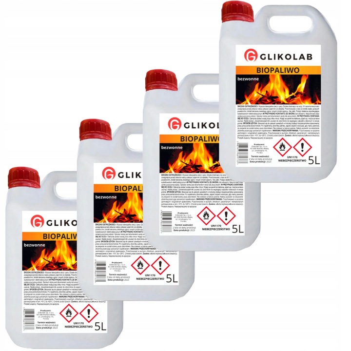 BIOPALIWO DO BIOKOMINKA BEZZAPACHOWE 20L (4x5L)