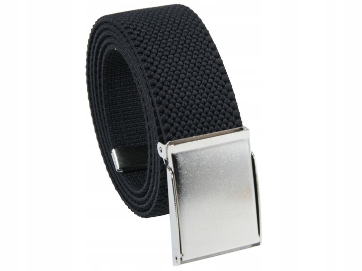 PASEK MĘSKI ELASTYCZNY, GUMOWANY czarny 4 cm