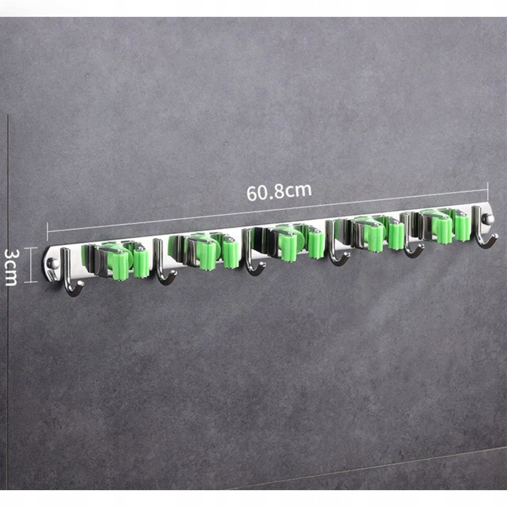 5X UCHWYT NA MOPA MIOTŁE WIESZAK NA MOP KIJ ŁOPATE LISTWA NA NARZĘDZIA