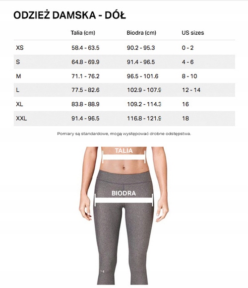 UNDER ARMOUR LEGGINSY TRENINGOWE AUTHENTICS r. S