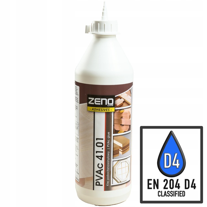 KLEJ WIKOL ZENO D4 1KG PRZEZROCZYSTY PROFESJONALNY KLEJ DO DREWNA